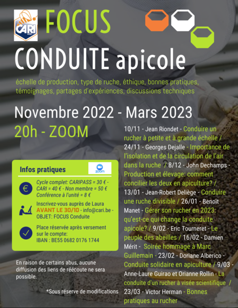 Affiche Focus Conduite apicole général